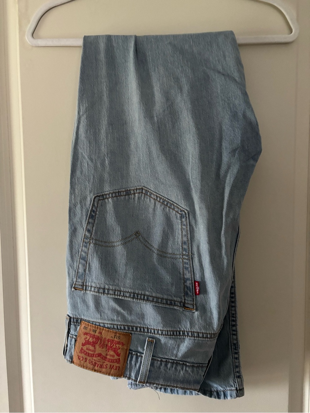 Levi's 511 38x32 Men's Light Blue Denim Shorts